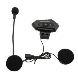 Supports pour casque de moto compatible Bluetooth, Kit d'appel mains libres sans fil, stéréo, anti-interférence, lecteur de musique étanche