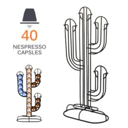 Supports Nespresso Capsule nouveau support en acier inoxydable pour 40 pièces porte-dosette de café créatif Cactus distributeur café distribution tour support