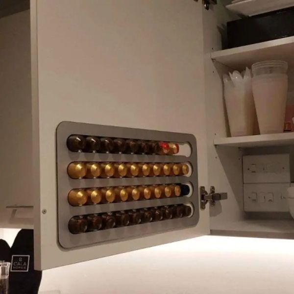 Nespresso Capsule support de stockage armoires de cuisine carrelage Restaurant mur Type de stockage support en aluminium café Pod étagères de rangement nouveau