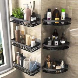 Rekken Nodrill Badkamer Hoekplanken Zuignap Douche Opbergrek Shampoo Organizer Plank Keuken Organizer Badkamer Accessoires