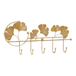 Rekken Scandinavische stijl bladmuurhaken Creatieve entree veranda Decoratieve organisator Plank voor kleding Jas Sleuteltas Hanger Metalen wandrek