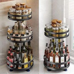 Rekken roteerbare keuken opbergrek keuken accessoires kruiden opslagrek schoon opslag 360 graden roteerbare organizer -draaitafel