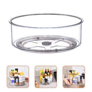 Racks Rotation Rotation Lazy Susan Organizer Plateau de rangement pour cuisine / salle de bain Réfrigérateur Fridge Counter Clear Rotation Organisateur