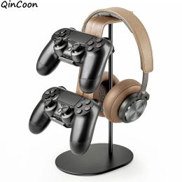 Racks Universal Controller en Headset Stand, aluminium houten gaming controller hoofdtelefoonhouder voor PS5 PS4 Xbox One Nintendo Switch