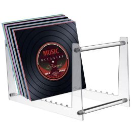 Racks Vinyl Record Holder Album Record Afficher Sleeves Portable and Modern Record Display Holder for Record Album Photo Album Desktop