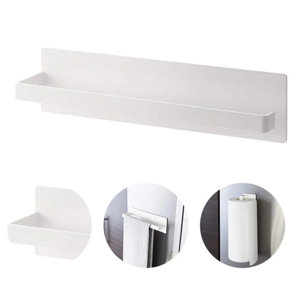 Supports muraux magnétiques en acier inoxydable pour réfrigérateur, porte-papier magnétique pour réfrigérateur, cuisine, salle de bains, porte-serviettes