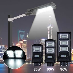 Radar Motion Solar Street Light IP65 Waterdichte verlichting LED Wandlamp Outdoor Garden Offer Floodlamp 30W/60W/90W