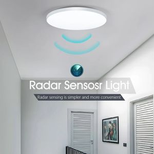 Radar sensor led plafondlampen auto vertraging bewegingssensor licht smart home verlichting plafond lamproom gangen corridor