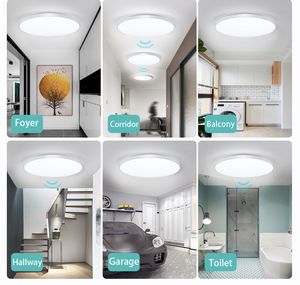 Luces LED de techo con sensor de radar, luz de movimiento con retardo automático, iluminación inteligente para el hogar, lámpara de techo para habitación, pasillos, pasillo, vestíbulo, ahorro de energía