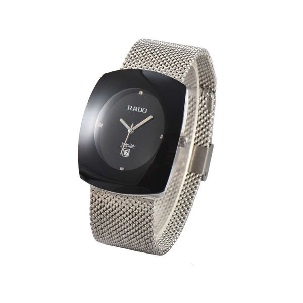 Serie de radar cuarzo rectangular cinturón de malla simple reloj universal de hombres y mujeres, superficie de cerámica nuevo reloj