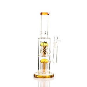 Radiant Hookah Dubbele 10 ARM Tree Perc Bong 13 inch lang Stevige basiswaterpijp met 14 mm vrouwelijke gewrichtsmogs