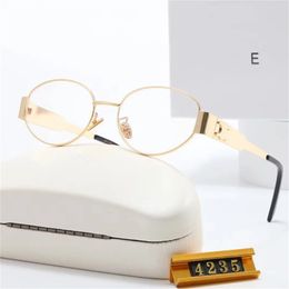 Lunettes de soleil résistantes aux radiations pour femmes Designer Business Sun Glasses Ovale Half Cadre Ornemental Six Colours Copper Eyeglass