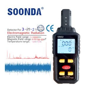 Radiation Testers 3-in-1 EMF Meter Radia Frequency Meter Radiation Detector Electromagnetic Field Person Radiation Dosimeter Counter Dose Alarm 230826