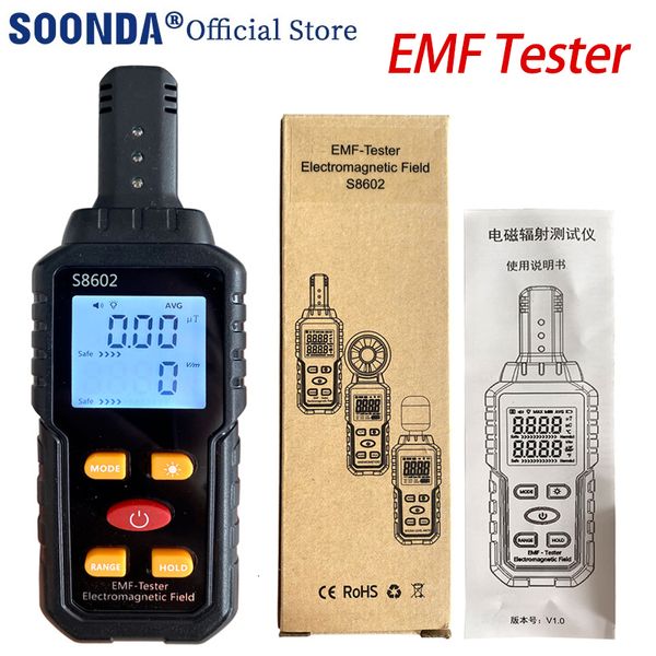 Stralingstesters 3 in 1 slimme digitale elektromagnetische veldstralingsdetectortester Emf-meter Draagbare teller-emissiedosimeter Computer 230826