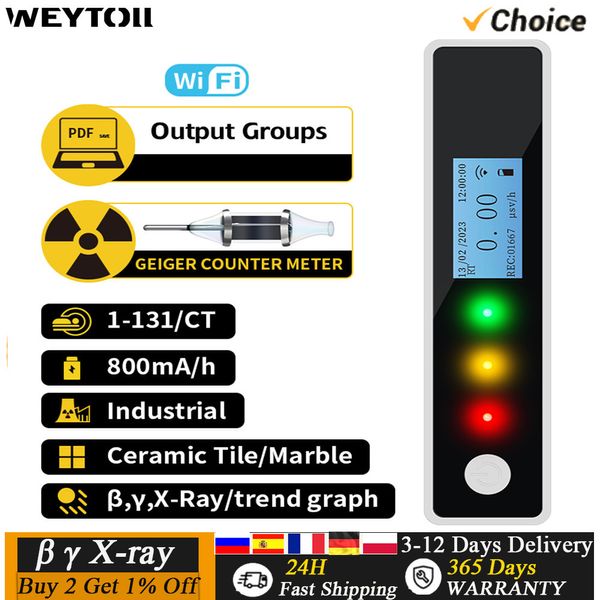 Testeurs de rayonnement DY003 WiFi détecteur de rayonnement nucléaire Tube Geiger pour ionisation électromagnétique marbre radioactif testeur de rayonnement domestique 230825