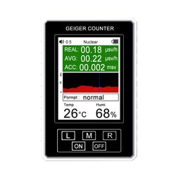 Stralingstesters Handheld Geigerteller Elektromagnetische nucleaire straling Multifunctionele marmeren radioactieve detector met dosisalarm 230825