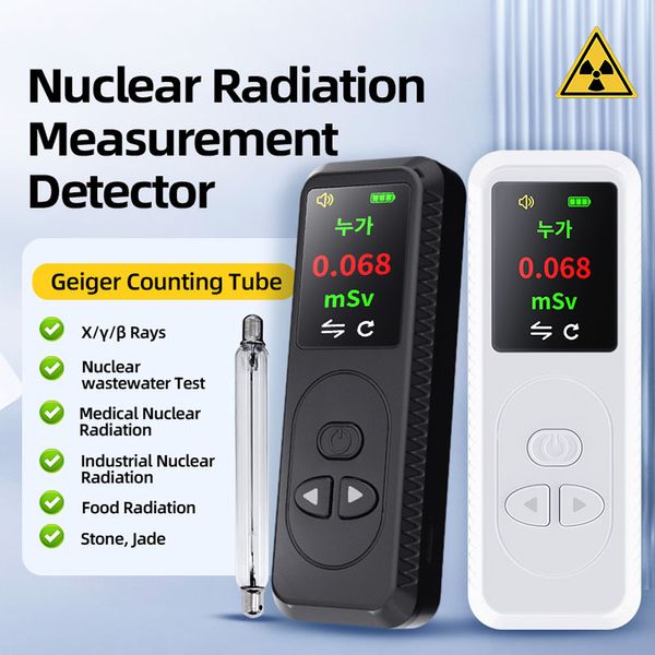 Testeurs de rayonnement détecteur de rayonnement nucléaire laboratoire compteur Geiger radioactif numérique 0.96 pouces TFT couleur testeur d'affichage 230825