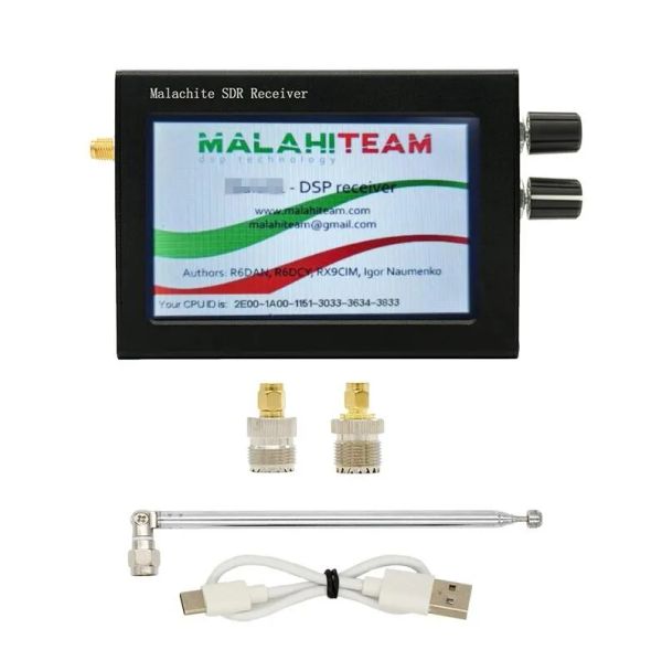 Radio 1.10D 50KHZ2GHZ Malachite DSP SDR STRERWAVE Radio Récepteur FM AM SSB NFM WFM Malahiteam Touch LCD / Antenne / Battery + Boîte-cadeau