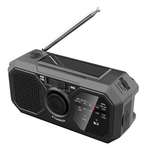 Radio 1 ensemble Portable noir manivelle Fm Am Sw récepteur Radio Dynamo charge lampe de poche LED batterie externe Sos alarme récepteur Radio Fm