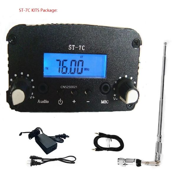 Radio 1W/7W ST7C FM Broadcast Broadcast Radio FM Transmisor Convertidor de audio 1KW FM Transmisor