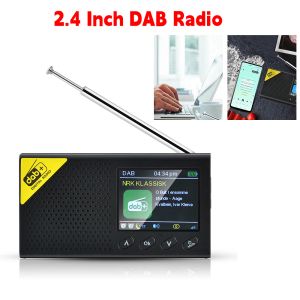 Radio Radio DAB de 2,4 pulgadas Pantalla LCD Bluetooth 5.0 Radio digital FM Reproductor de transmisión de audio estéreo Receptor de radio portátil para el hogar