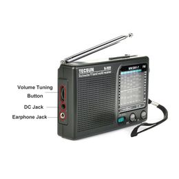 Radio 2021 nouveau Tecsun R909 Fm/mw/sw 9 bandes récepteur de bande mondiale Radio ultra-mince Portable Radio antenne Fm