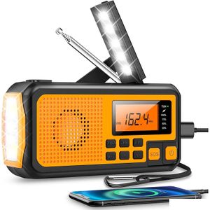 Radio 2023 Dab Fm Am Bluetooth Receptor solar de emergencia Manivela Dinamo Exterior Led Sos S 230331 Entrega directa Electrónica Telecom Dhwb1