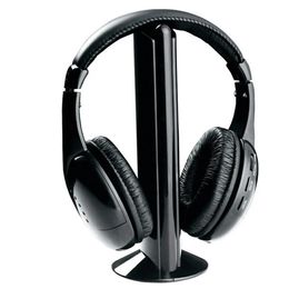 Radio 5 en 1 HiFi casque sans fil avec Microphone écouteur avec support de casque pour PC portable TV FM Radio MP3 1112 #2