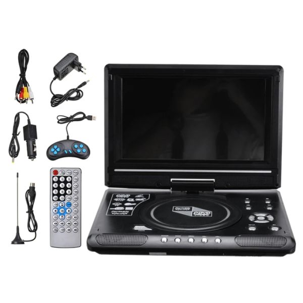 Radio 9.8 pouces Portable lecteur DVD de voiture à domicile VCD CD jeu lecteur TV USB adaptateur Radio prise en charge Radio FM réception prise ue