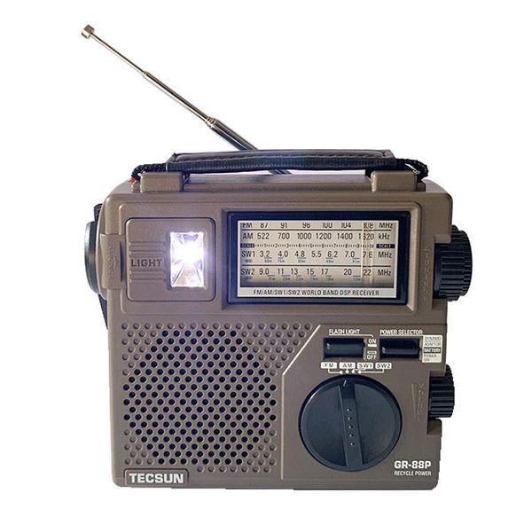 Radio Allband Portable Gr88p Récepteur Radio Numérique Lumière de Secours Radio Dynamo Radio avec Haut-Parleur Intégré Alimentation Manuelle Manuelle