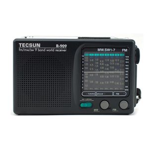 Radio AM / FM / SW Radio Retro Pocket Radio Portable Radio 5251610 KHz à 360 degrés Antenne de tige rotative Tecsun R909 17 9 BANDES 2023 FM