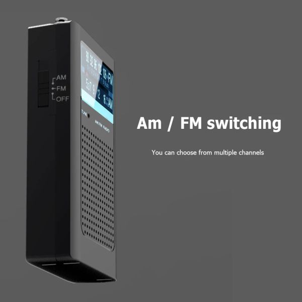 Radio AR06 Portable Dual Band Radios Stereo Pocket Radio AM FM Digital Display Mini Radio Receiver avec haut-parleur fort pour cadeau âgé