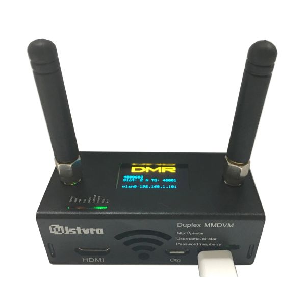 Radio assemblé duplex UHF VHF MMDVM Hotspot Station de radio WiFi Digital Voice Modem P25 DMR YSF DSTAR avec Raspberry Pi Zero W