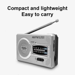 Radio BCR2033 AM FM Antena telescópica Banda completa Receptor portátil Retro World Pocket Player para personas mayores 230830