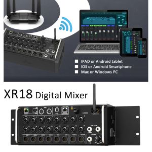 Radio bivoltage air1: 1 xr18 Table sonore de mélangeur numérique USB Recordier stéréo professionnel mixeur de mixage numérique Console DJ Studio