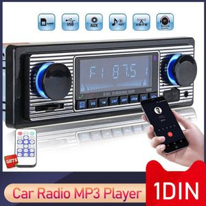 Radio Bluetooth Autoradio Vintage Dual Knob MP3 Player FM Car AUX Tuner Haut-parleur rétro Accessoires Stéréo Audio Récepteur Classic Player 230701