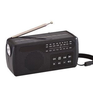 Radio Bluetooth énergie solaire d'urgence Am/fm/sw musique Mp3 Tf lecteur de carte manivelle Dynamo générateur chargeur de téléphone lampe de poche Radio