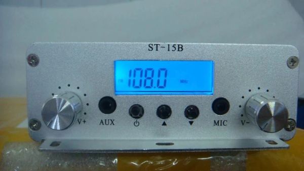 Radio de transmisión de radio fmradio st15b estéreo pll 15W 87MHz108MHz