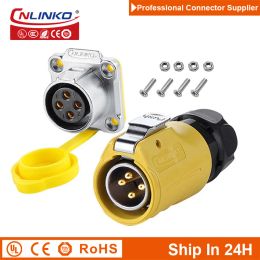 Radio Cnlinko LP20 4PIN M20 Waterdichte Power Plug Receptacle Electrical Appliance Cable Connector voor video Radio UAV Telecom System