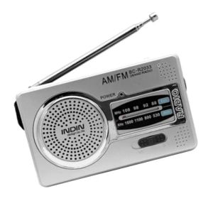 Radio Compacte draagbare radio AM/FM AA-batterijen Werkt op zakradio Luidspreker Verstelbaar volume 3,5 mm hoofdtelefoonaansluiting Uitschuifbaar