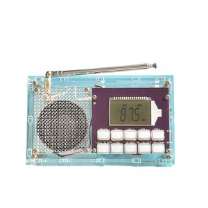 Radio numérique à trois bandes Fm, Am, Sw, Kit de Radio-réveil numérique avec coque en acrylique et batterie