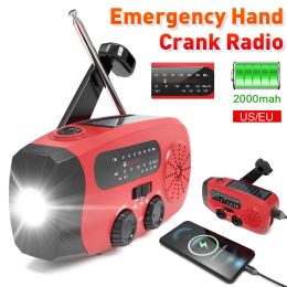 Radio Emergency Multifonction Radio Hand Crank Solar Radio USB FM / AM / NOAA WB Radios météorologiques Banque d'alimentation de lampe de poche d'urgence