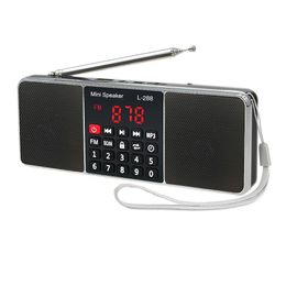 Radio Eonko L-288 Super Bass Stereo FM Radio Spreker met TF USB AUX Lock-knop Oplaadbare batterij 221025