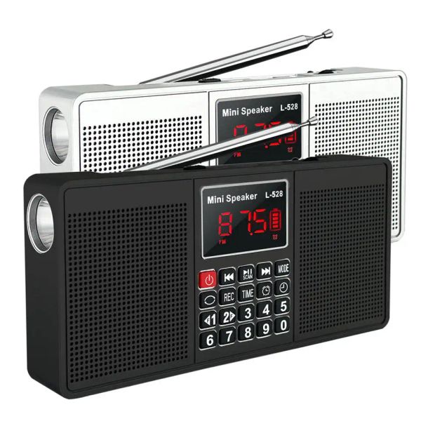 Radio Eonko L528 Multi Function Radio estéreo con Bluetooth TF USB FM AM Aux Linta de la linterna Linteria Flight Lintería Tipo C
