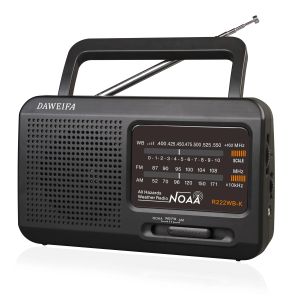 Radio FM AM NOAA Radio d'urgence Radio météo Portable avec avertissement météo Radio manuelle