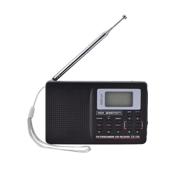 Radio FM AM SW LW TV Full Full Radio Receiver Portable ALARME PORTABLE FONCTION DE MÉMOIRE DIGILE RADIO 10 kHz