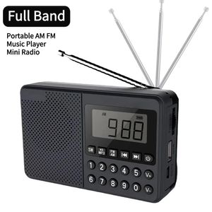 Radio FM / AM / SW Portable Radio Double Antenne Band complet MP3 Radio haut-parleur LED Affichage numérique Affichage numérique Card USB Stick / TF pour aîné Outdoor