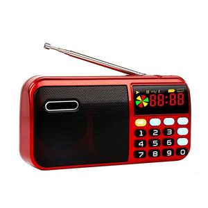 Radio Fm Ser Portable Mini Portable Numérique USB TF MP3 Lecteur De Musique S90 Avec Lampe De Poche Led Rechargeable Mains Libres Récepteur 230331