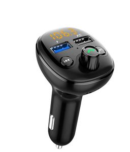 Radio FM Transmisor Bluetooth Coche Reproductor de MP3 Manos Kit de coche Cargador USB dual TF U Disco Reproductor de música Accesorios para coche Gadgets3972421