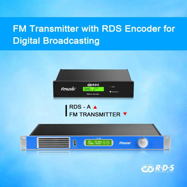 Radio FMUSER FU200A 200W FM Transmisor de transmisión de radio+codificador RDS